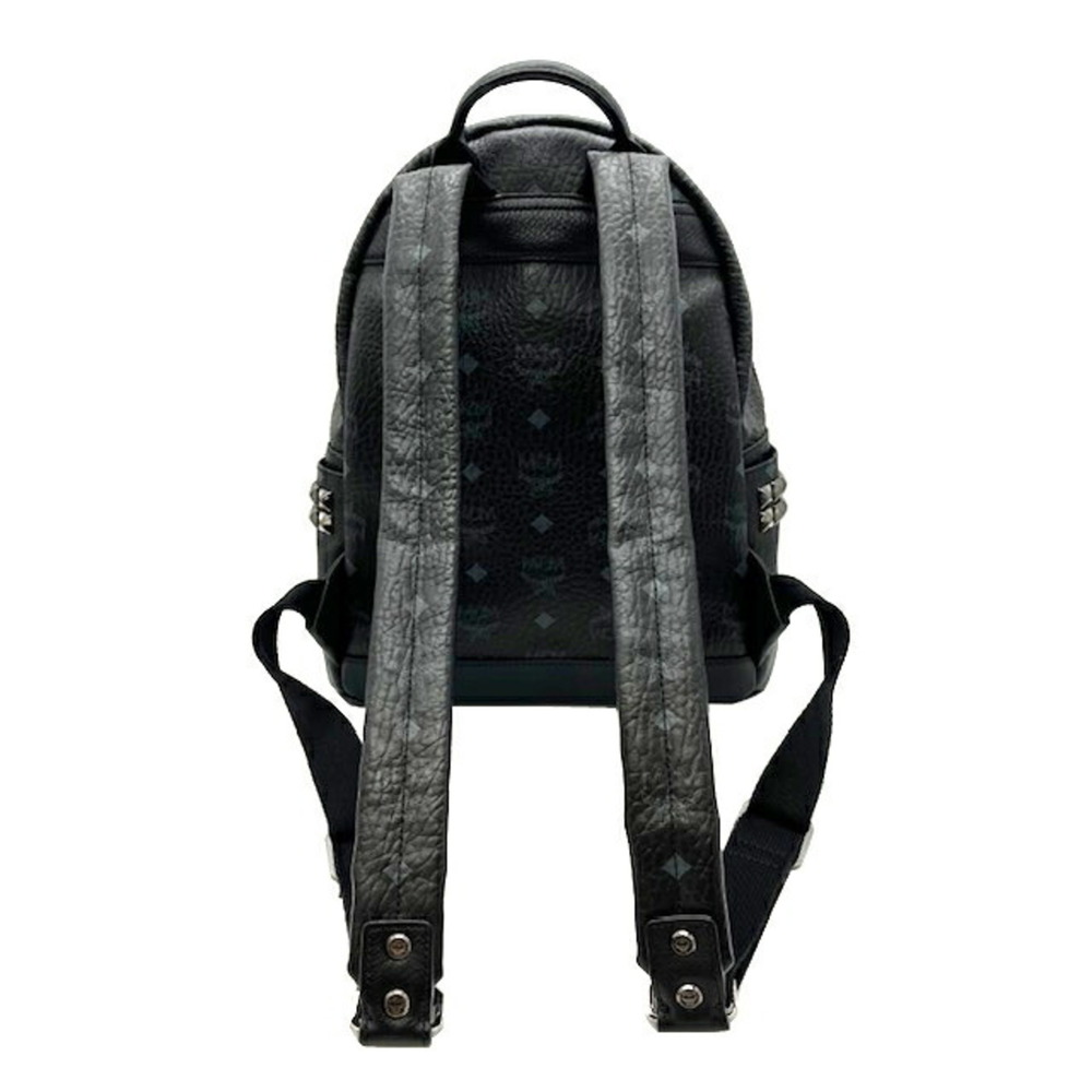 Mcm Backpack Side Studs Leather Black Rucksack - image 2
